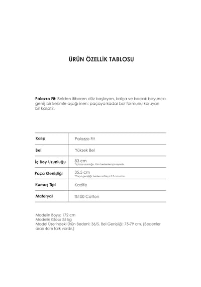 Itsbasic Kadın Haki Renk Hera 26w5-15 Palazzo Fit Kalın Fitilli Velvet Kadife Kumaş Pantolon