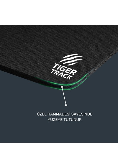Tıger Track Gaming Mouse Pad 30x25 Cm Pürüzsüz Yüzey, Profesyonel Oyun Deneyimi 30 Cm 25 Cm