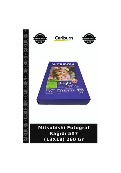 Delux Serisi Mitsubishi Fotoğraf Kağıdı 5x7 13x18 260 Gr Döküman Hediye Sayfa