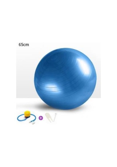 Yoga Pilates Aeorobik Jimnastik Topu 65 CM Mavi