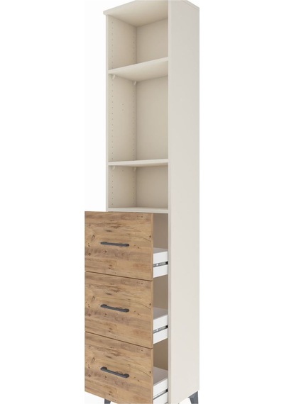Arges Dolap 3 Raflı 3 Çekmeceli 44x30x221 Aytaşı-çam Aytası