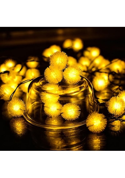 Sge Teknoloji Güneş Enerjili 6.5 M 30 Led Sarı Renkli Kar Tanesi