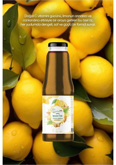 Taneli Limon Özü 1350 Gr Zencefil Ve Zerdeçallı Katkısız Pestisit & Ağır Metal İçermez Analizli
