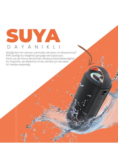 Moodix Kı23ks162 Bluetooth Hoparlör Siyah 10w 2 Ipx6 Suya Dayanıklı