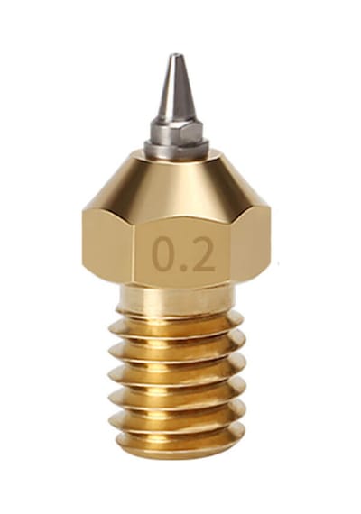 Koodmax 3d Yazıcı Nozzle M6 V5 V6 E3d Çelik Pirinç Mk8 Ekstrüder Memesi Baskı Kafası 0.2mm 1.75mm