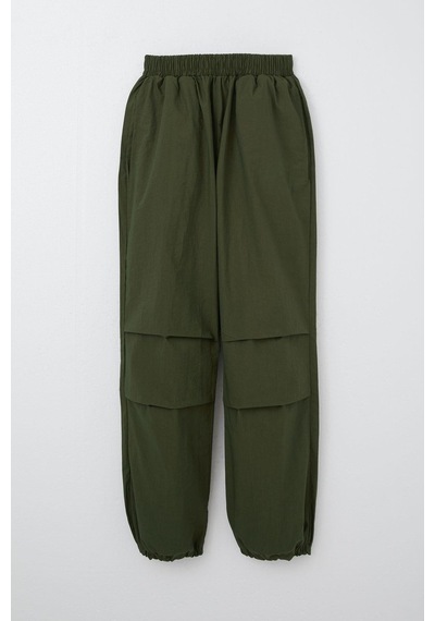 Breeze Kız Çocuk Paraşüt Jogger Paça Pantolon 6-12 Yaş, Haki Yeşil Haki Yeşil