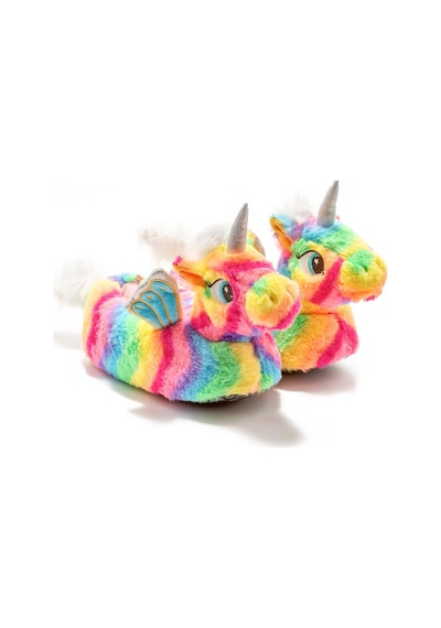 Twigy Rainbow Kadın Hayvanlı Panduf Renkli 36/41 AA0645 Fuşya - Yeşil