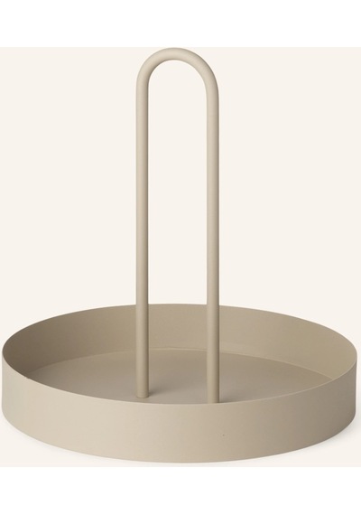 Lıvıng Grıb Metal Tepsi, Mat Yüzeyli, Kulplu, 28 Cm Çapında Beyaz