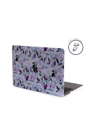 Apple Uyumlu MacBook Air Kılıf Hardcase Touch Id A1932 A2179 A2337 Kılıf Ms97 Beyaz