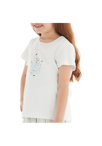 Blackspade Kız Çocuk T-shirt 51825 - Beyaz Beyaz