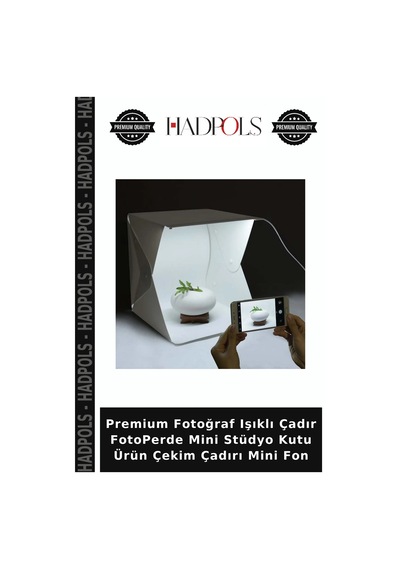 Premium Fotoğraf Işıklı Çadır Fotoperde Mini Stüdyo Kutu Ürün Çekim Çadırı Mini Fon Beyaz