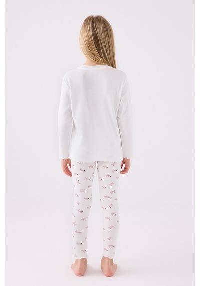 Rolypoly Kız Çocuk Beyaz Pijama Takımı Rp3458-c-v2 Beyaz