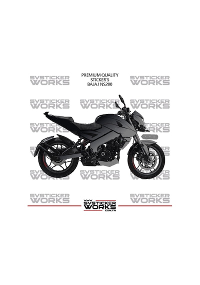Bajaj Ns200 Kaplama Sticker Çift Renk Motor Kaplama Modeli Hazır Kit Yüksek Kalite 54731154