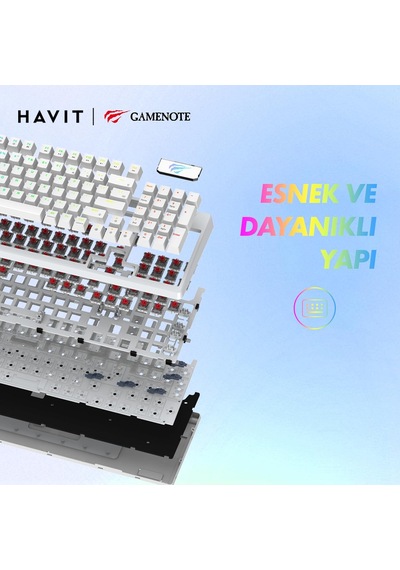 Gamenote Kb885l Rgb Backlit Gaming Mekanik Klavye Beyaz