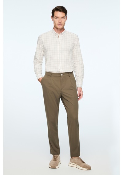 Morven Erkek Yeşil Rayon Trend Düz Slim Fit Pantolon 26ms003027700 Yeşil