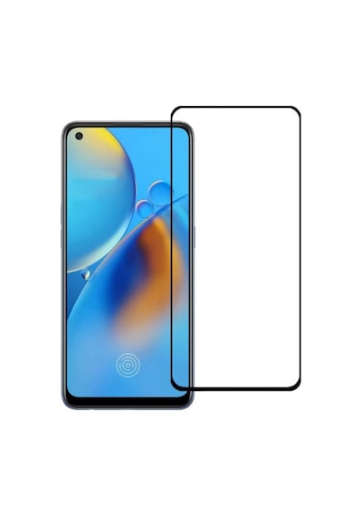 Microcase Oppo A74 Tam Kaplayan Çerçeveli Tempered Ekran Koruyucu