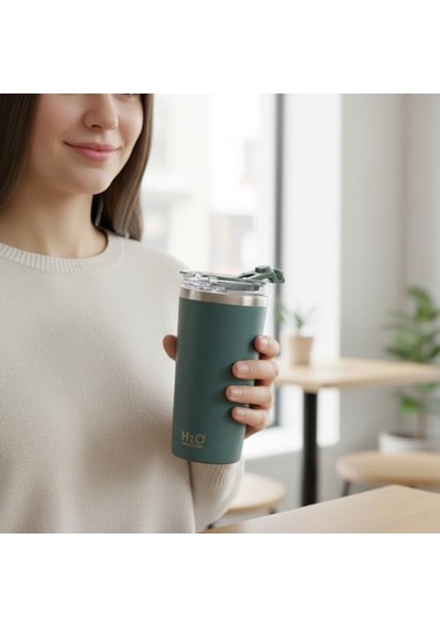 Ml Pipetli Ve Ağızlıklı Çelik Termos Kupa - Çift Fonksiyonlu Kapak - Soğuk Tutan Seyahat Bardağı Travel Mug - 4 Diğer