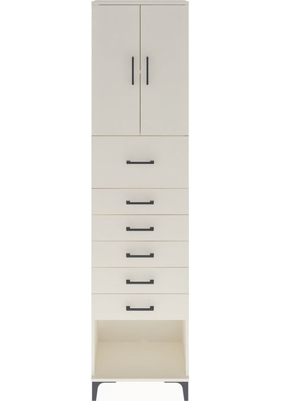 Arges Dolap 2 Raflı 6 Çekmeceli 2 Kapaklı 60x30x243 Aytaşı-ay... Aytaşı