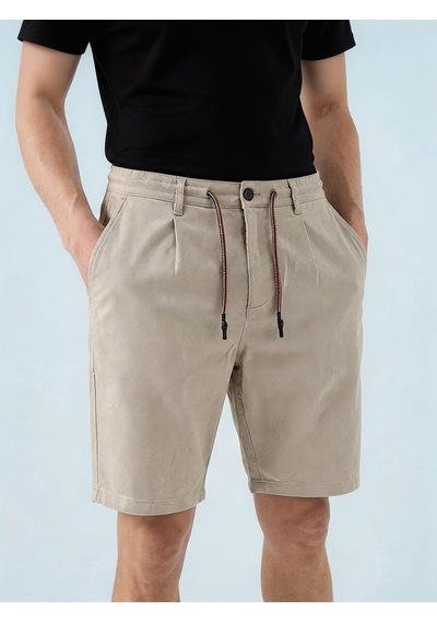 Regular Fit Erkek Şort Taş