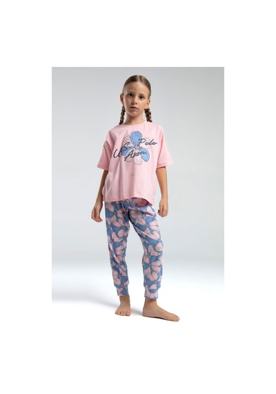 U.s. Polo Assn. Kız Çocuk Turuncu Kısa Kol Pijama Takım Us2077 Turuncu