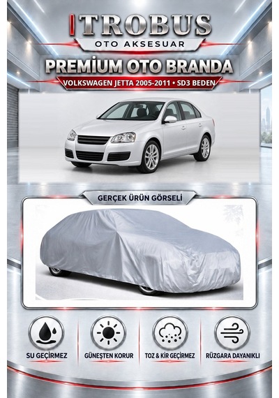Volkswagen Jetta - 2005 Ve Öncesi Uyumlu Premium Araba Brandası Oto Branda Sd3 Beden