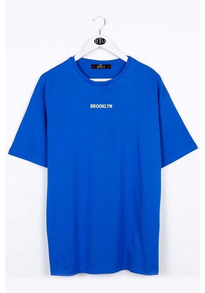 Noıssey Buğraterzimoda Saks Mavisi Brooklyn Unisex Oversize T-shirt Brooklyn Siyah Tişört Lacivert