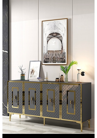 Ka1510ag Puma Konsol, Tv Sehpası Antrasit-gold 150cm Antrasit / Koyu Gri - Gold Ka1510ag Puma Konsol, Tv Sehpası Antrasit-gold 150cm Antrasit / Koyu Gri - Gold