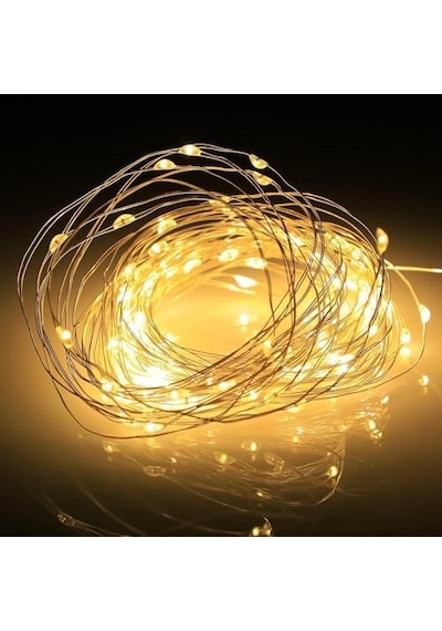 Aksu Peri Led 5mt Gün Işıgı Pilli Dekoratif Işık Parti Süslemesi Kına Gecesi Dügün Dogum Günü Süslemesi 1 Adet .