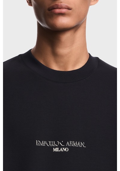 Emporio Armani Logolu Pamuklu Regular Fit Bisiklet Yaka Sweat Erkek Sweat Em007352 Af10013 Mb844 Lacivert