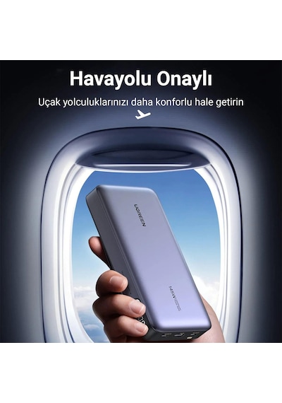Ugreen 145w 25000mah Pd Qc 3.0 Led Göstergeli Usb Type-c Taşınabilir Hızlı Şarj Cihazı Powerbank