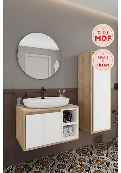 Gül Beyaz 70 Cm Banyo Dolabı Ayna Lavabo Boy Dolabı Beyaz Gül Beyaz 70 Cm Banyo Dolabı Ayna Lavabo Boy Dolabı Beyaz