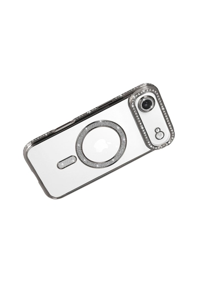 Apple İphone 17 Air Joke Simli Magneticsafe Kılıf - Gümüş