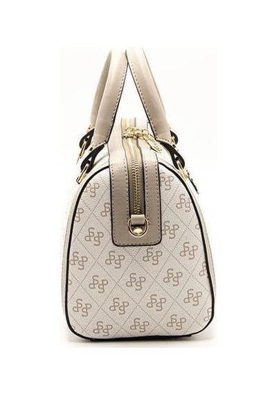 Silver Polo Sp1091 Kadın El Çantası Monogram Bej-kum
