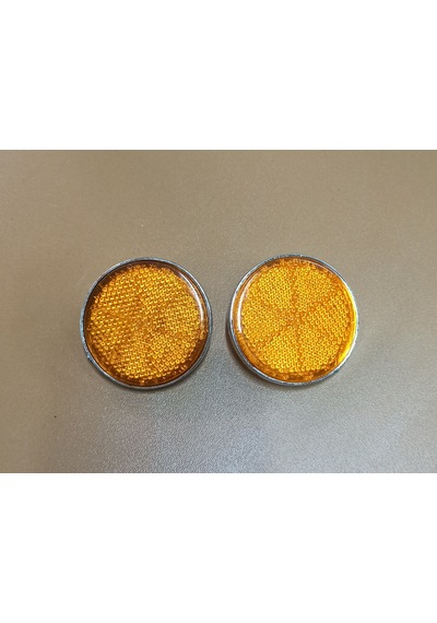 Yuvarlak Nikel Sarı Reflektör 2 Adet 6mm Vidalı