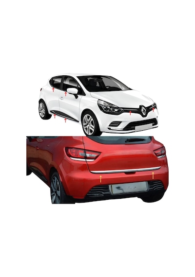 Ebal Otomotiv Renault Clio 4 Komple Krom Nikelaj Kaplama Seti 2012 Ve Üzeri