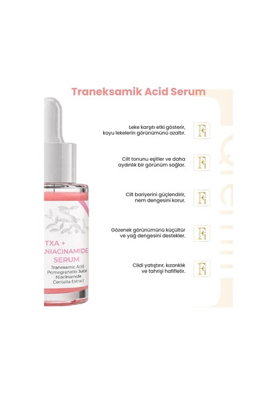 Traneksamik Acid Niacinamide Txa Serum Leke Karsiti Bariyer Güçlendirici Yatistirici 30 Ml