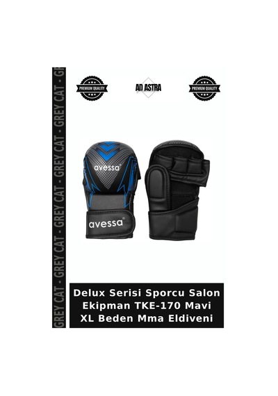 Delux Serisi Sporcu Salon Ekipman Tke-170 Mavi Xl Beden Mma Eldiveni