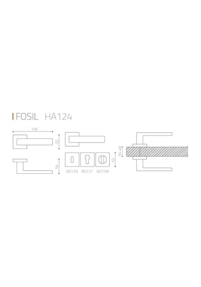 System Fosil Kapı Kolu Füme Renk Ha124ro11 Bbn