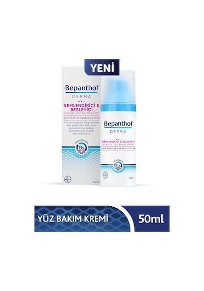 Bepanthol Derma Nemlendirici Besleyici Günlük Yüz Bakım Kremi 50 ml