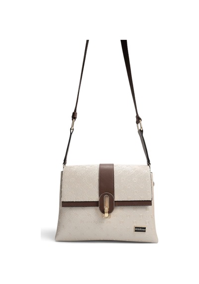 Silver & Polo Silver Polo Bej - Kahve Logolu Kadın Çapraz Çanta Sp1287 Bej - Kahverengi