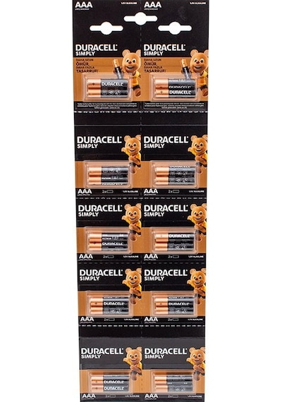 1.5V İnce AAA 20'li Alkalin Pil LR03/MN20