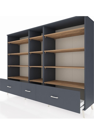 Hyperion Dolap 12 Raflı 3 Çekmeceli 220x44x163 Antrasit-çam/antr Antrasit-çam/antrasit Hyperion Dolap 12 Raflı 3 Çekmeceli 220x44x163 Antrasit-çam/antr Antrasit-çam/antrasit