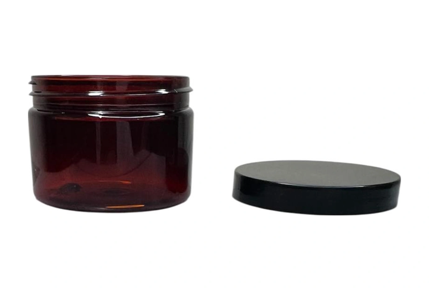 150ml Kahverengi Akrilik Plastik Krem Kavanozu Siyah Kapaklı, 24 Adet, Krem Kavanozu, Kozmetik Kavanoz, Plastik Kavanoz