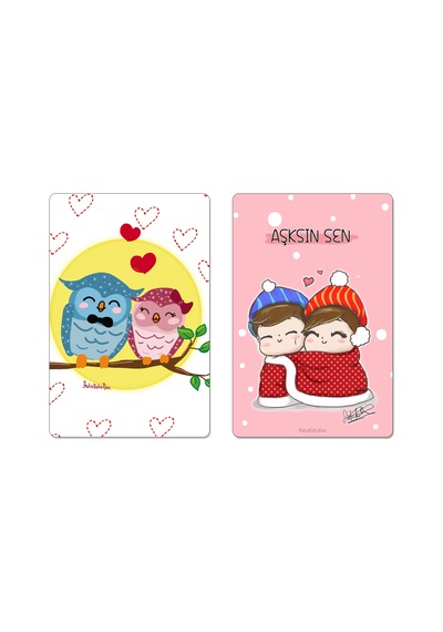 Buzdolabı Magneti 2'Li Set Aşkımömrüm