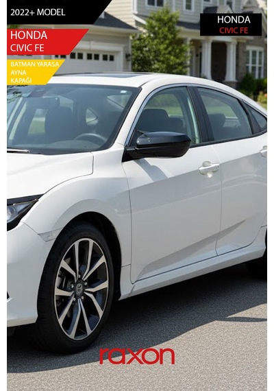 Honda Cıvıc Fe 2022+ Batman & Yarasa Ayna Kapağı Parlak Piano Black Sport