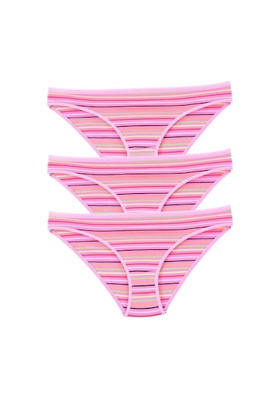 Pemilo Kadın 3'Lü Paket Desenli Bikini Külot Pembe (481017921)-Tek Ebat-Pembe