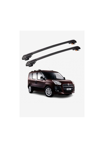 Fıat Doblo 2 2010-2022 Trx1 Thunder Carrier Kilitli Ara Atkı Taşıyıcı Tavan Barı Siyah