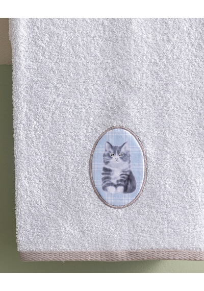 Madame Coco Fumelle %100 Pamuk Yüz Havlusu - Açık Gri - 50x70 Cm 8684427279229 Gri