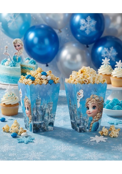Frozen Kar Prensesi Mısır Kutusu 8li Çocuk Doğum Günü Parti Süsü Dekoru