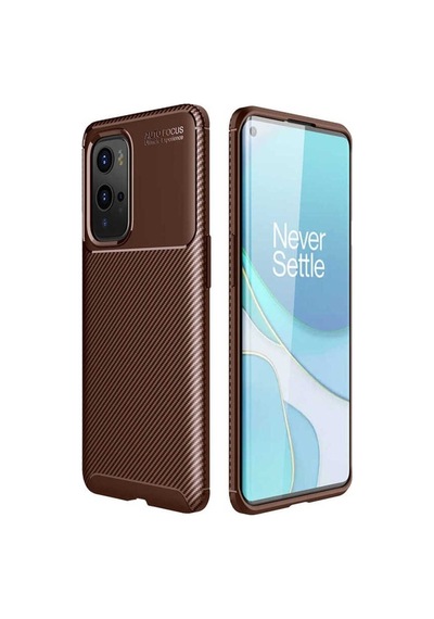 One Plus 9 Pro Kılıf Zore Negro Silikon Kapak Kahverengi